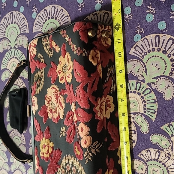 Antique Saks Fifth Avenue Structured Carpet Handbag with Original Coin Purse - Picture 12 of 16